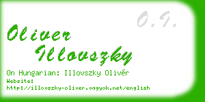 oliver illovszky business card