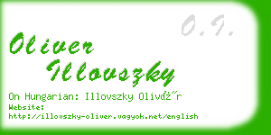 oliver illovszky business card